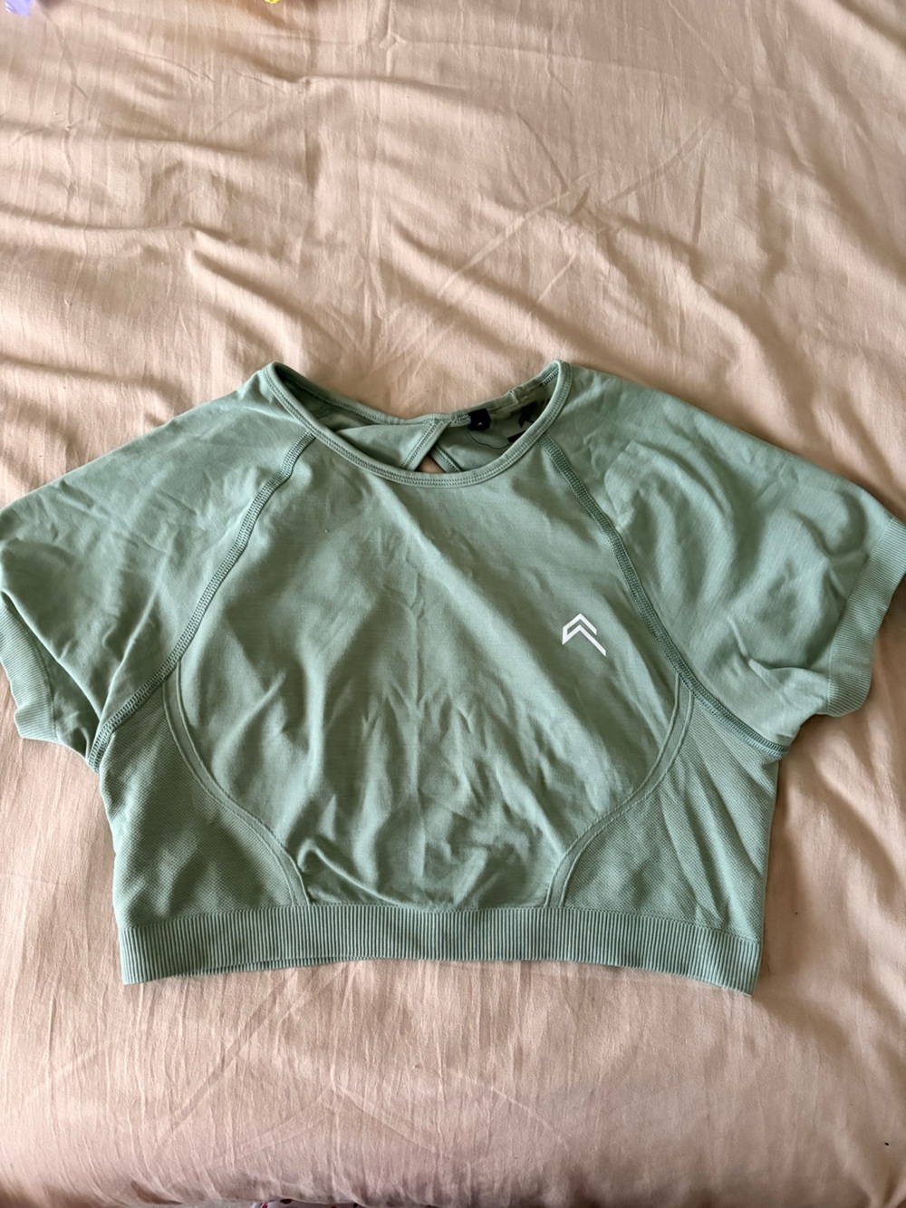 Oner Active Sage Green Short Sleeve Crop Top
